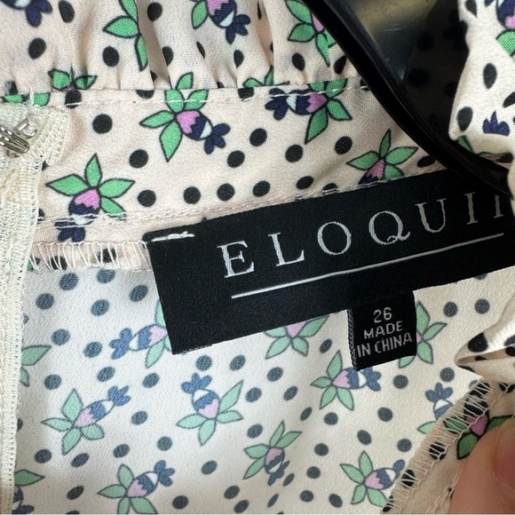 Eloquii Floral Print Ruffle Sleeve Dress Soze 26 - Picture 3 of 8